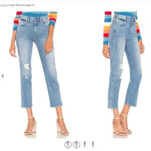 Wrangler Heritage Fit Women's High-rise Straight-leg Distressed Light Wash